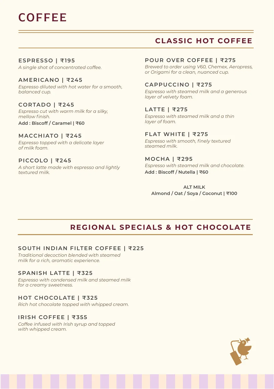 CherryPond Coffee & Craft Drinks menu, page 2 of 7