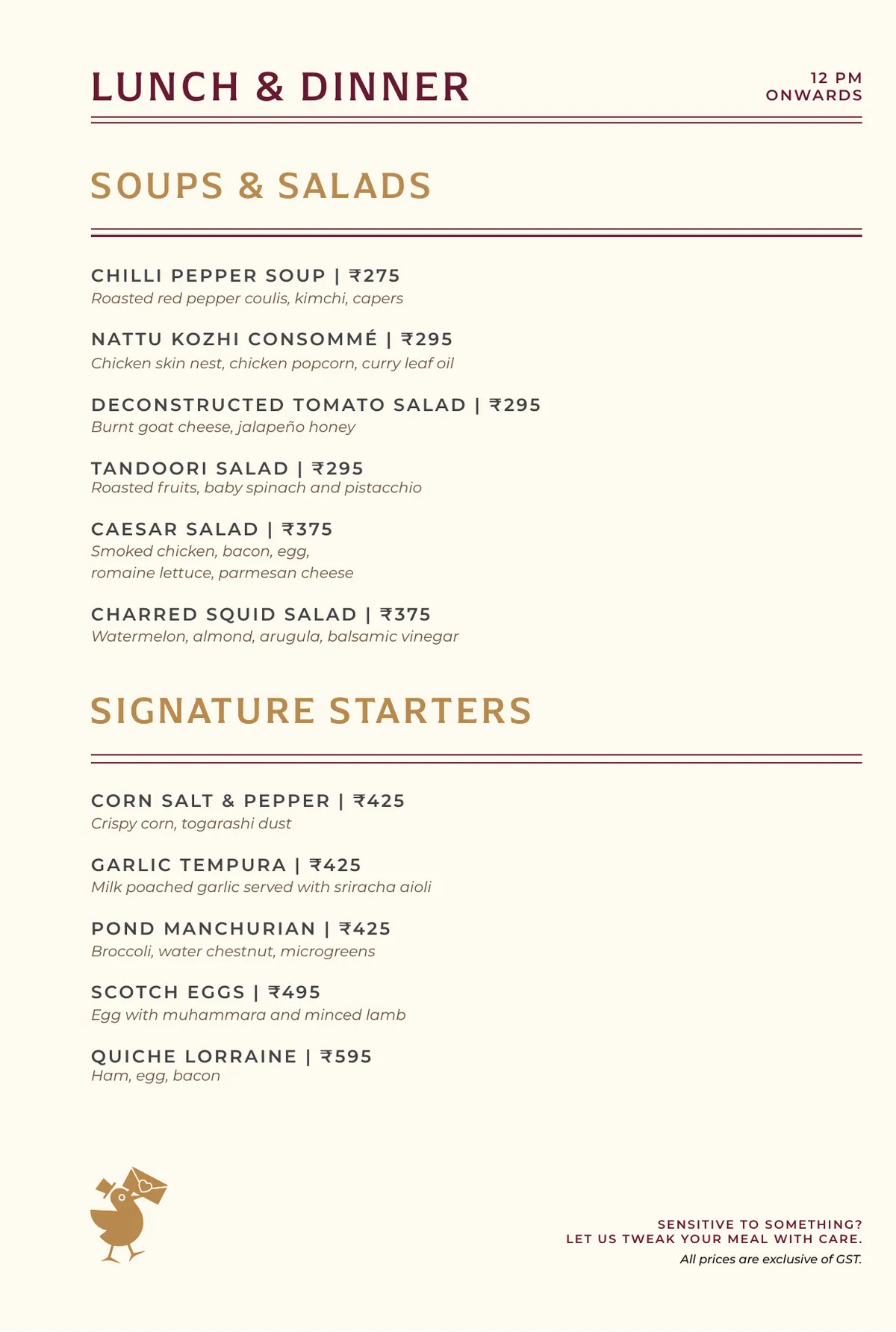 CherryPond Lunch & Dinner menu, page 2 of 7