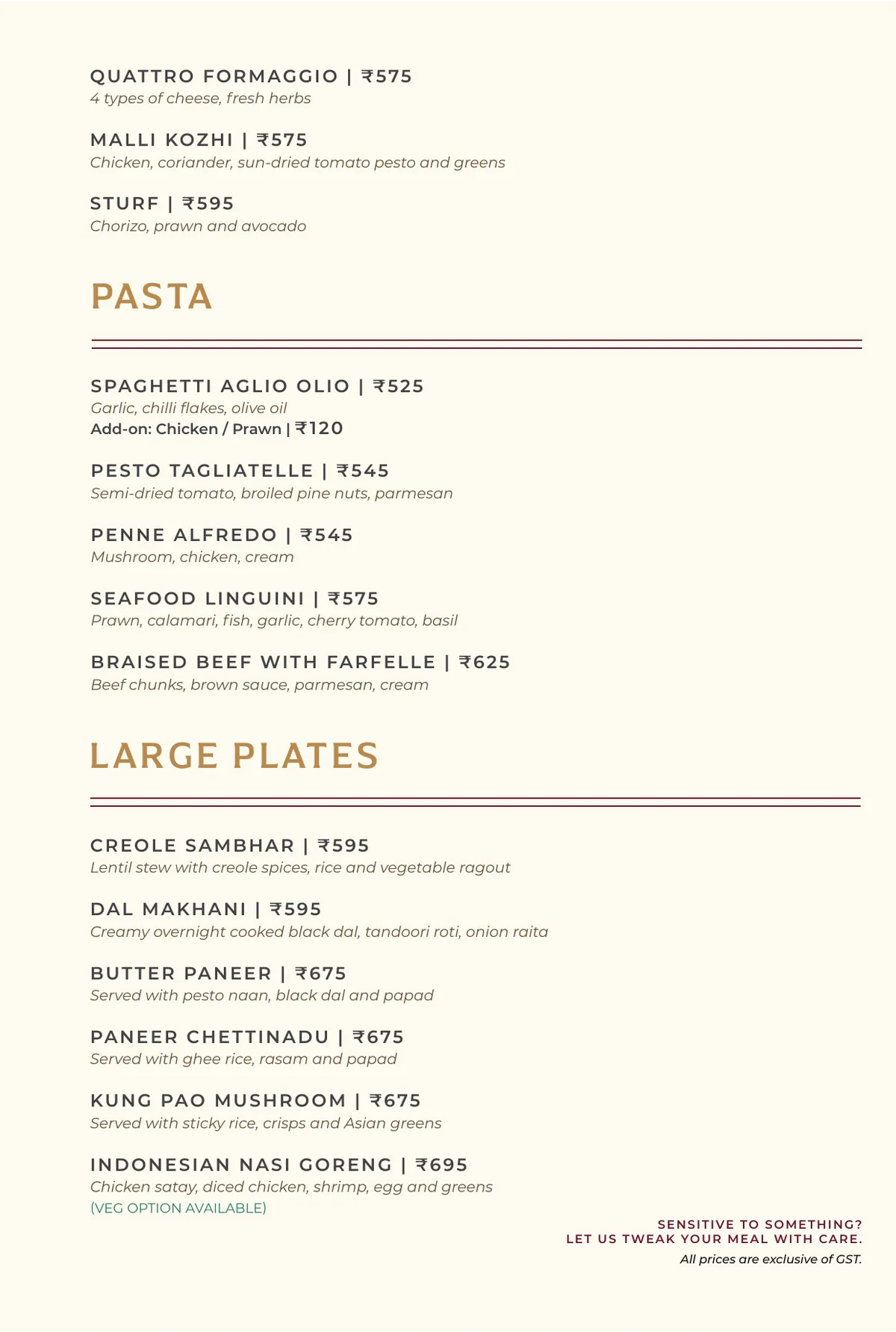 CherryPond Lunch & Dinner menu, page 5 of 7