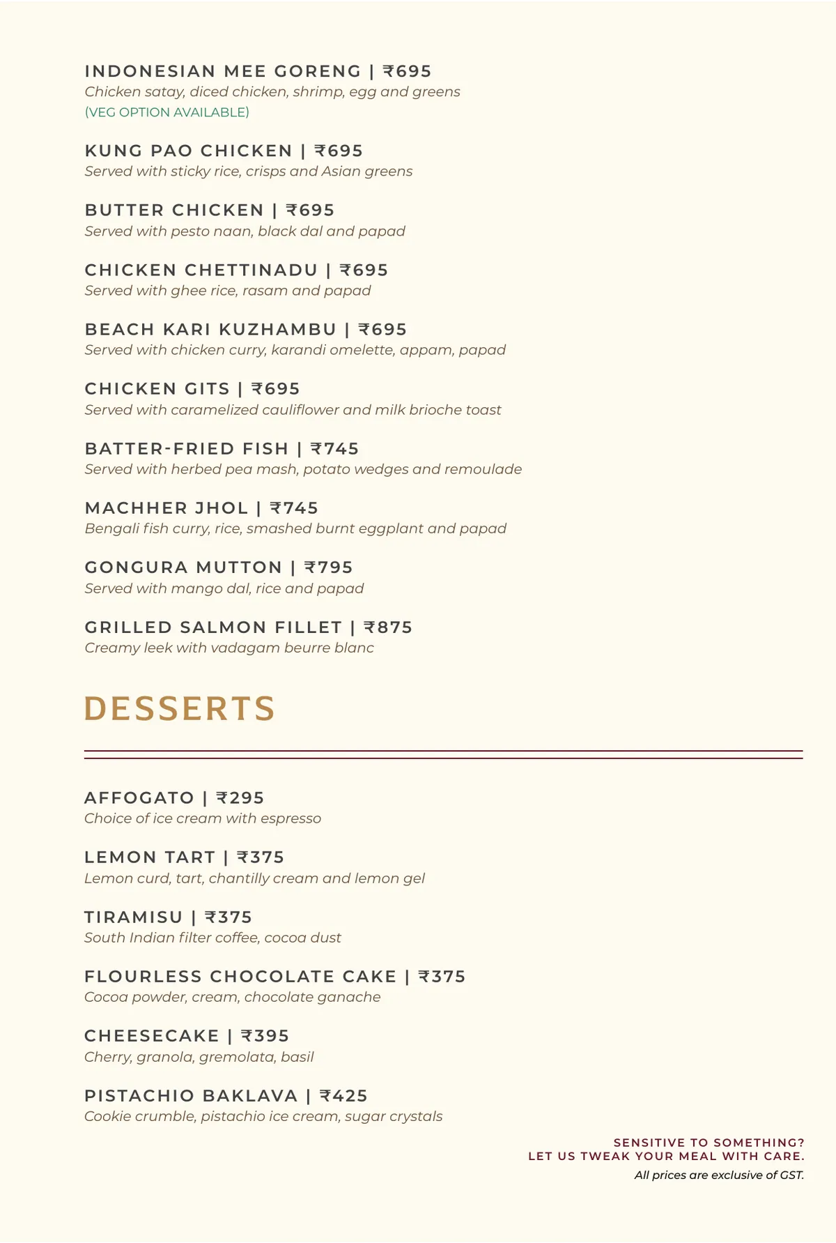 CherryPond Lunch & Dinner menu, page 6 of 7
