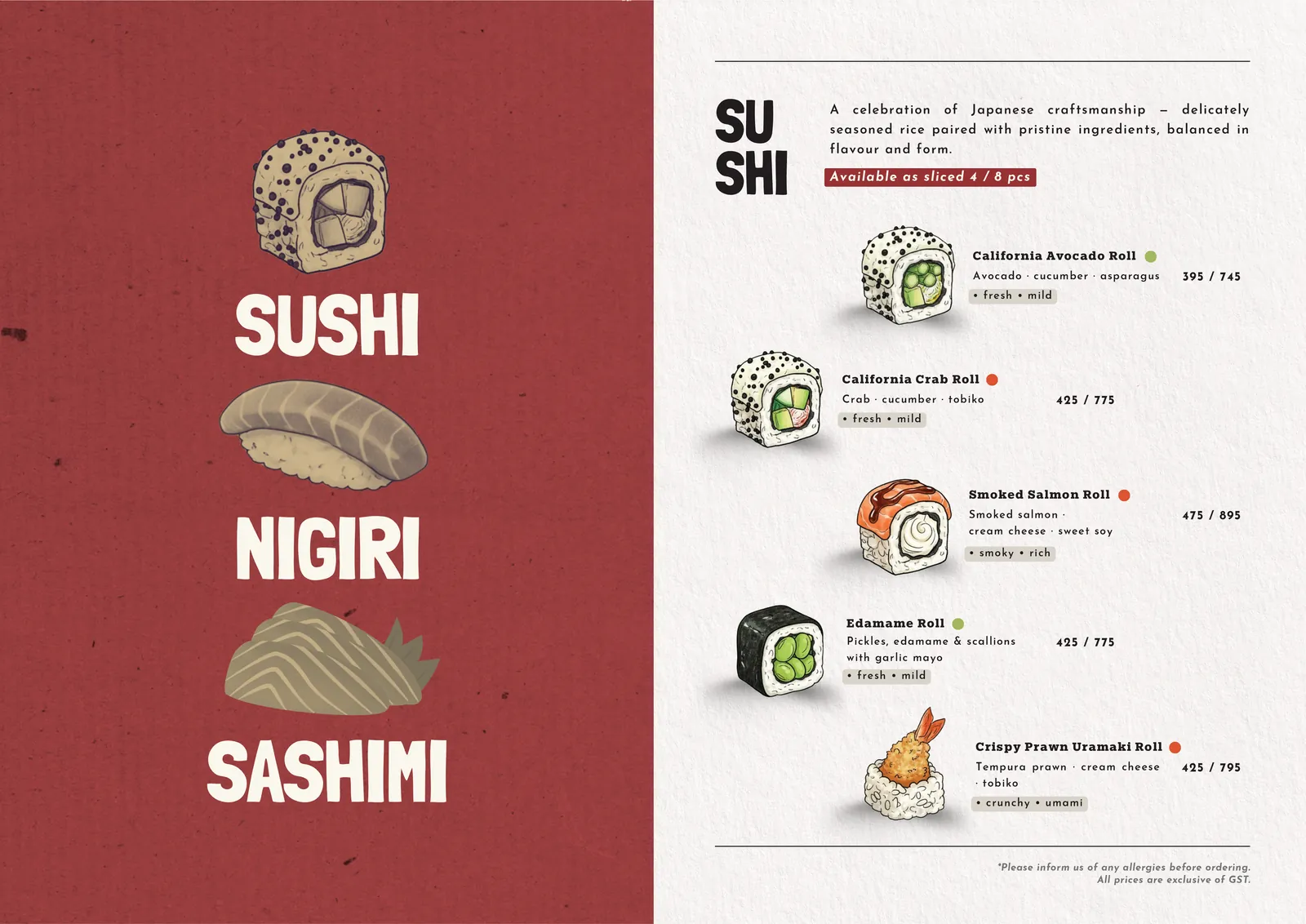FUFU Food menu, page 3 of 13