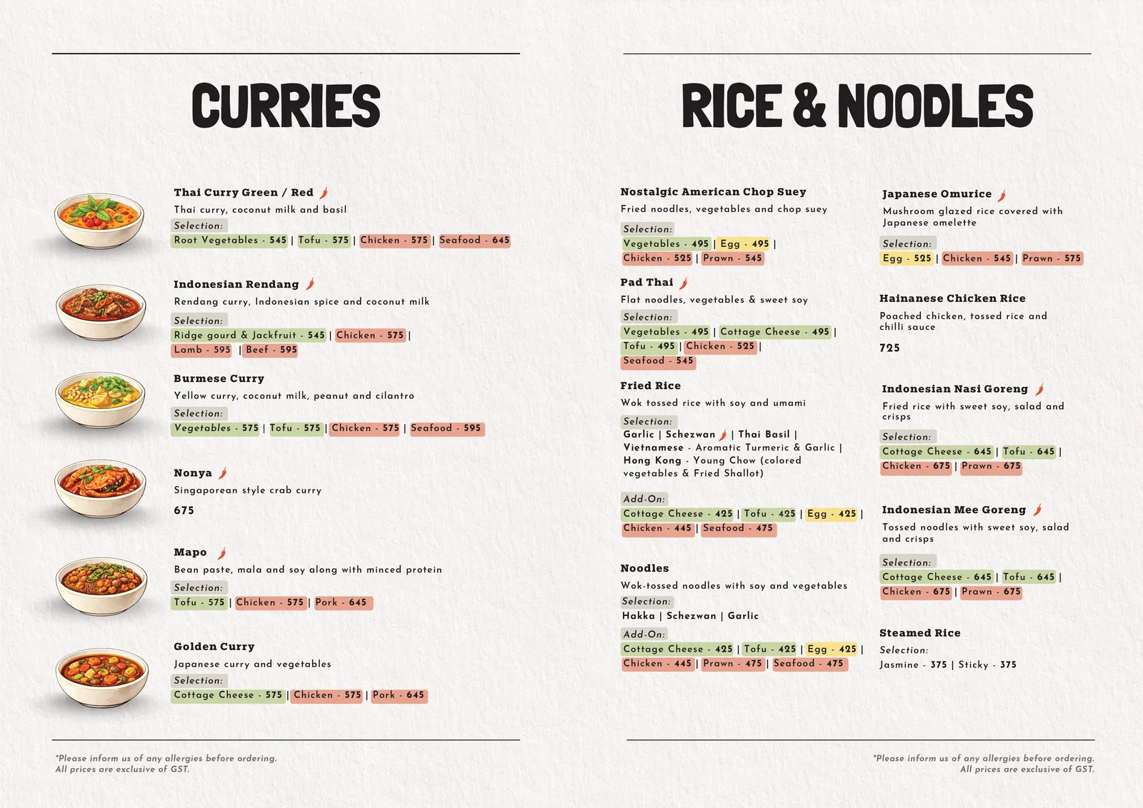 FUFU Food menu, page 12 of 13