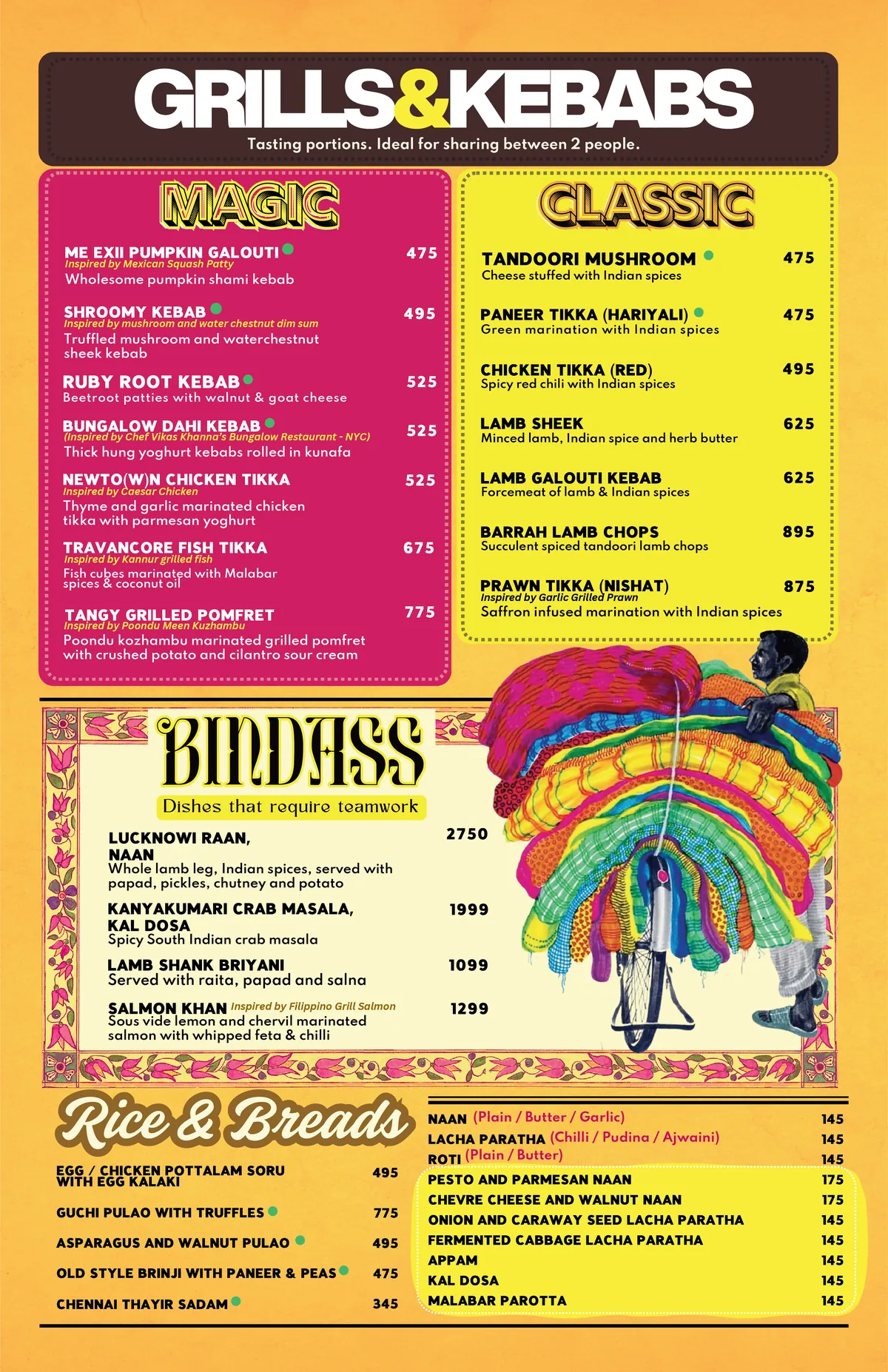 Jolly Indian Food menu, page 3 of 4