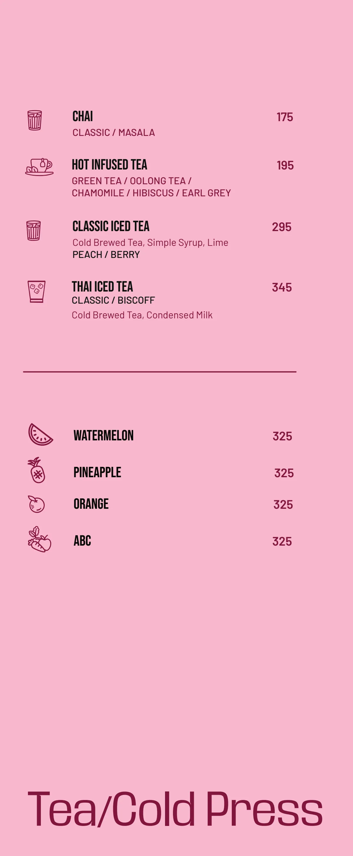 SORTD Coffee menu, page 5 of 10