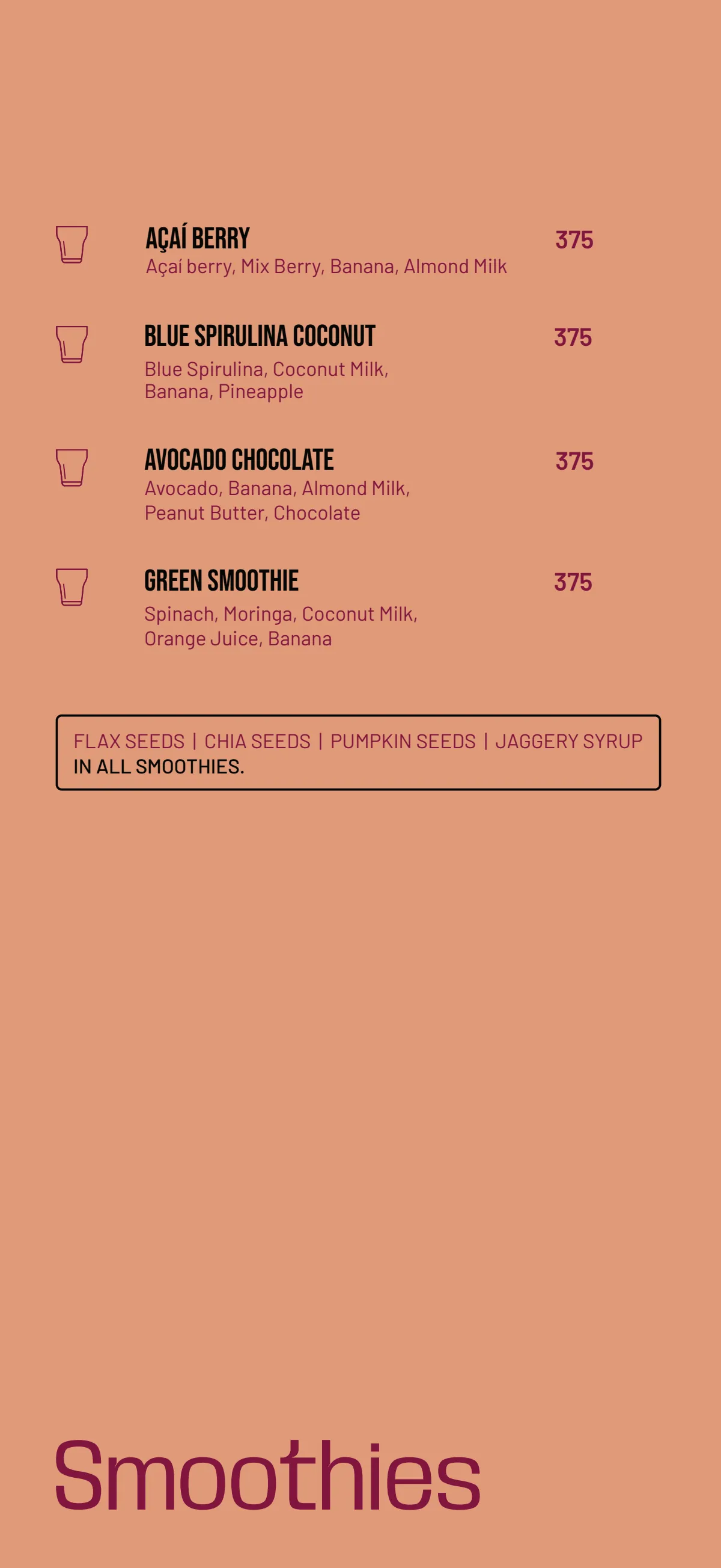 SORTD Coffee menu, page 6 of 10