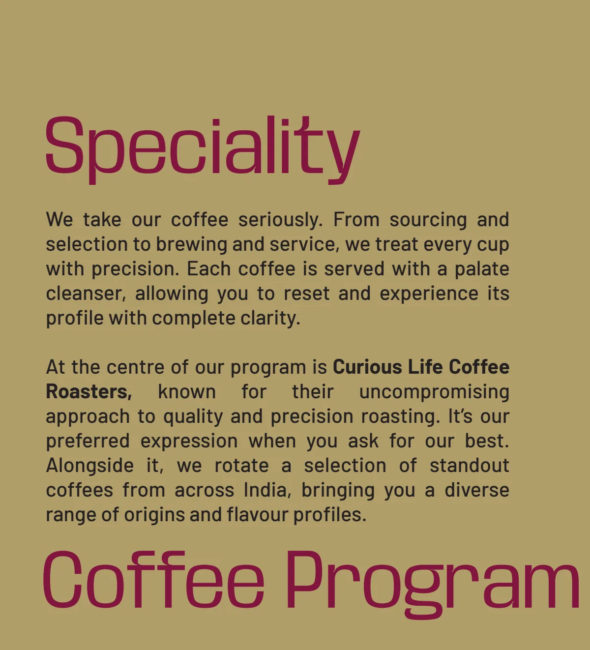 SORTD Coffee menu, page 10 of 10