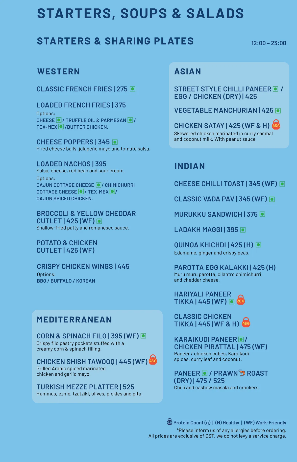 SORTD Food menu, page 5 of 10
