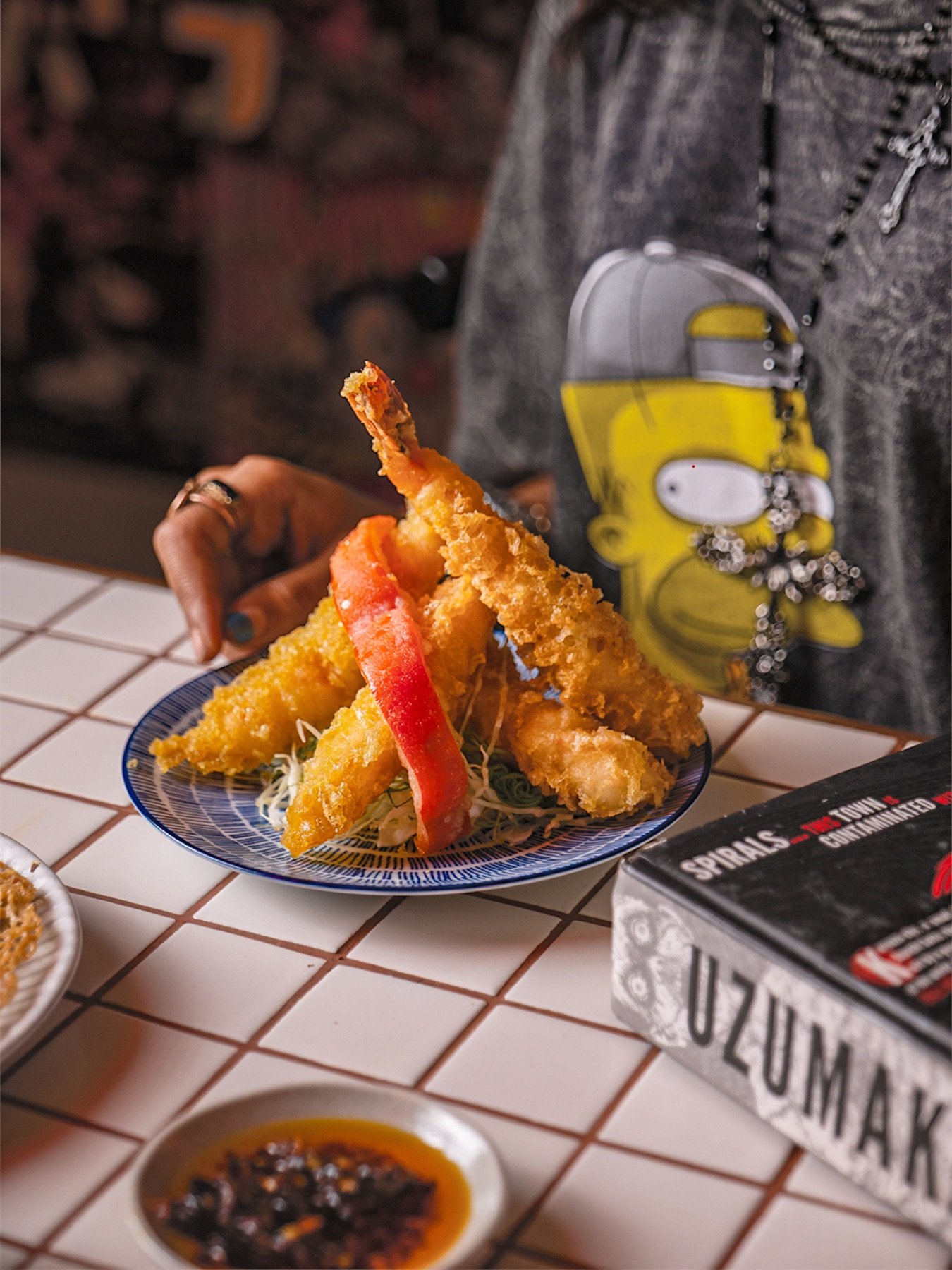 Tempura dish at Double Dashi Japanese restaurant, Chennai