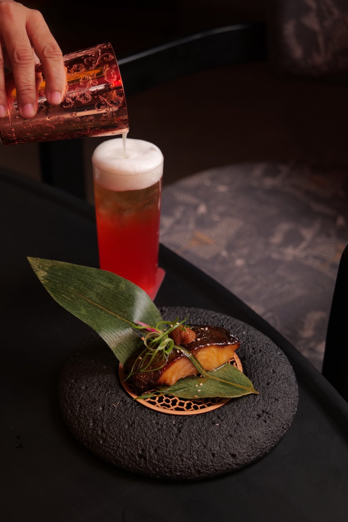 FUFU restaurant interior, Alwarpet — bold pan-Asian ambience
