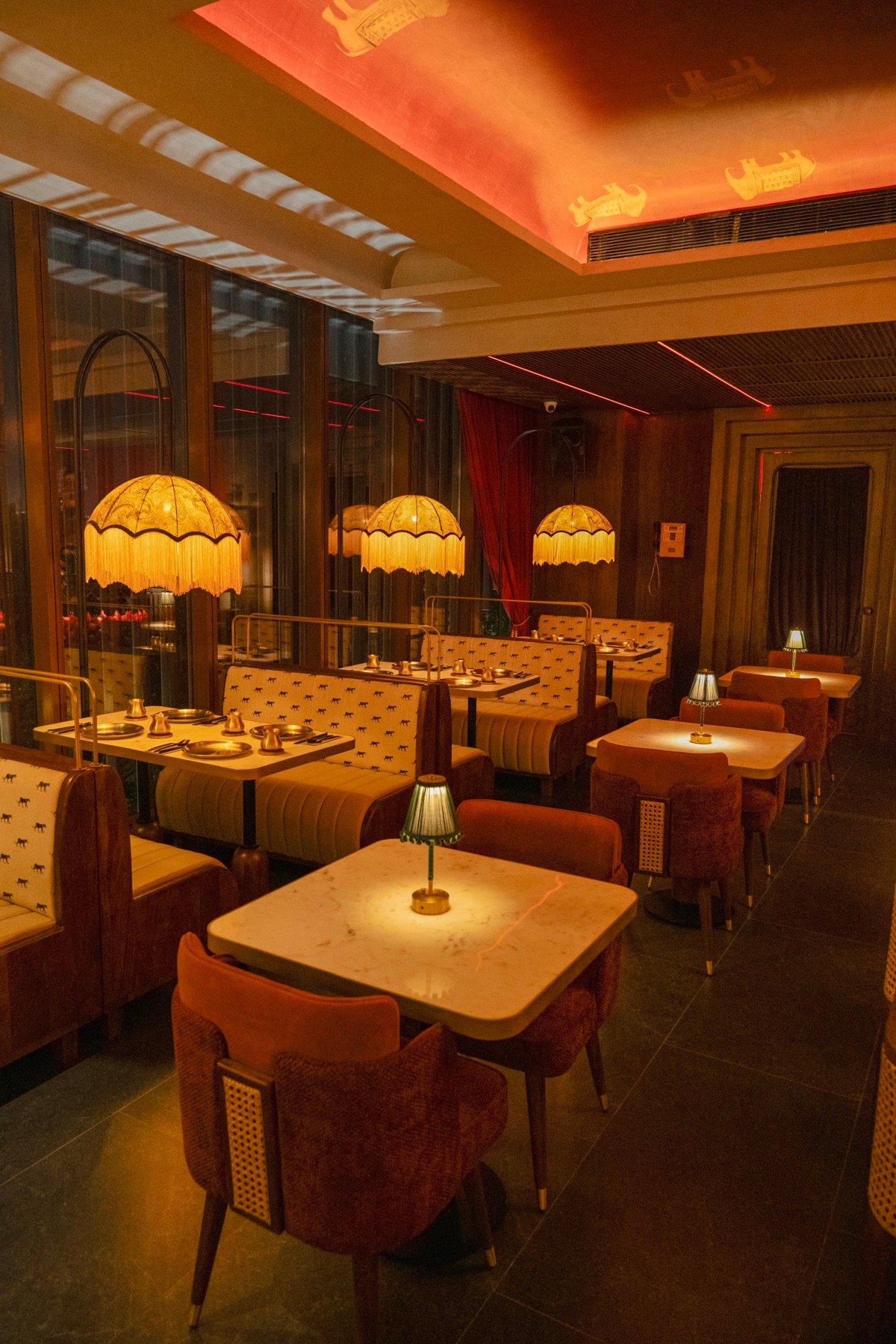 Jolly Indian dining room, Chennai — vibrant celebratory atmosphere