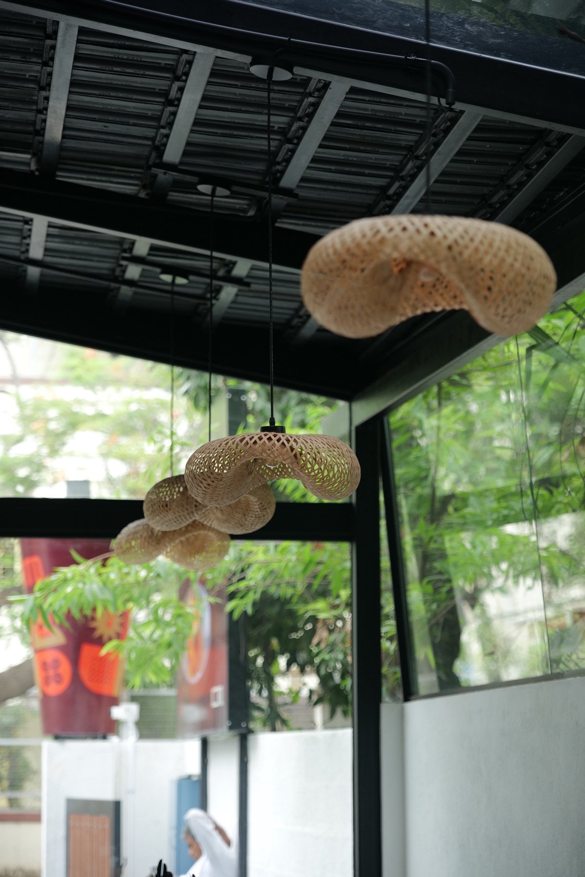 SORTD café interior, Alwarpet — glass house extension and kitchen views